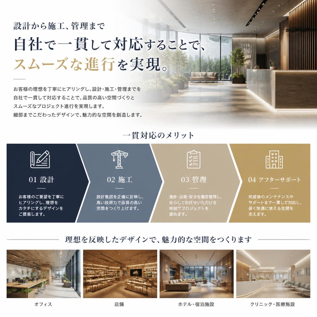 4. 施工から管理までワンストップ