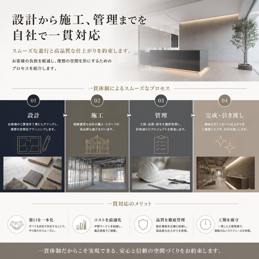ワンストップでのトータルサポート
