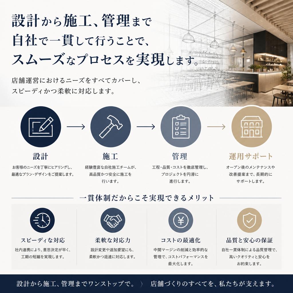 ワンストップで提供するトータルサポート