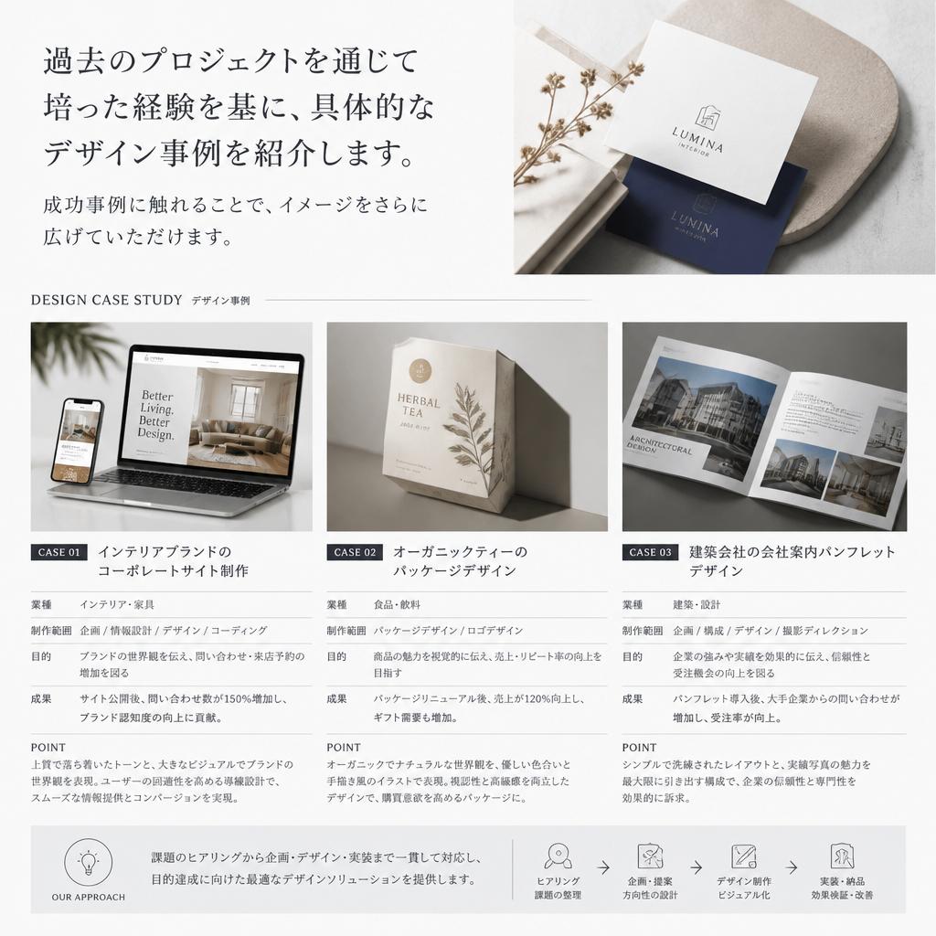 デザイン実績と成功事例の紹介